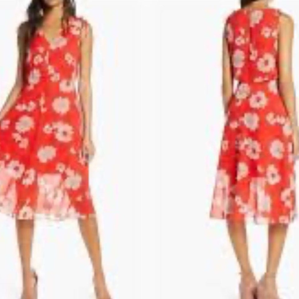 Vince Camuto Scarlet Floral Maxi Dress